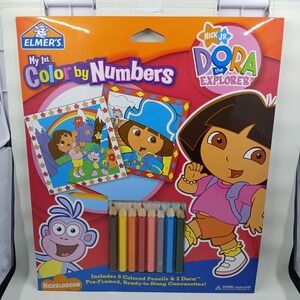Elmer's My 1st Color By Numbers Dora Explorer Nick Jr Kids Craft Kit New Vintage